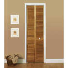 Jeld Wen 24 In. W. x 80 In. H. Pine Louver/Louver Natural Color Bifold Door Image 3