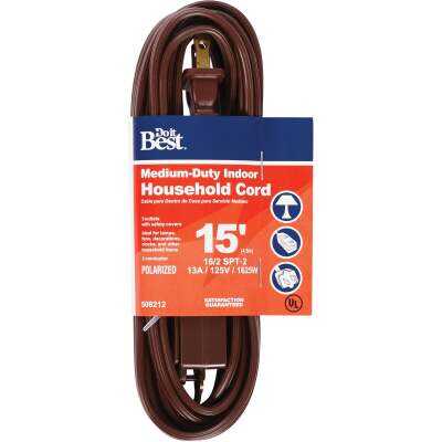 Do it Best 15 Ft. 16/2 Brown Cube Tap Extension Cord